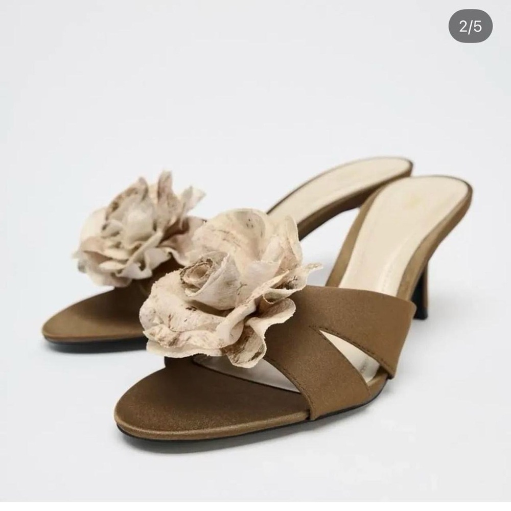 Zara flower heels